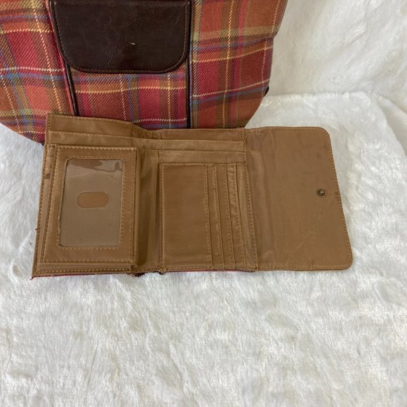 Vintage Longaberger Purse Handbag Tartan Plaid with matching wallet - Picture 4 of 9